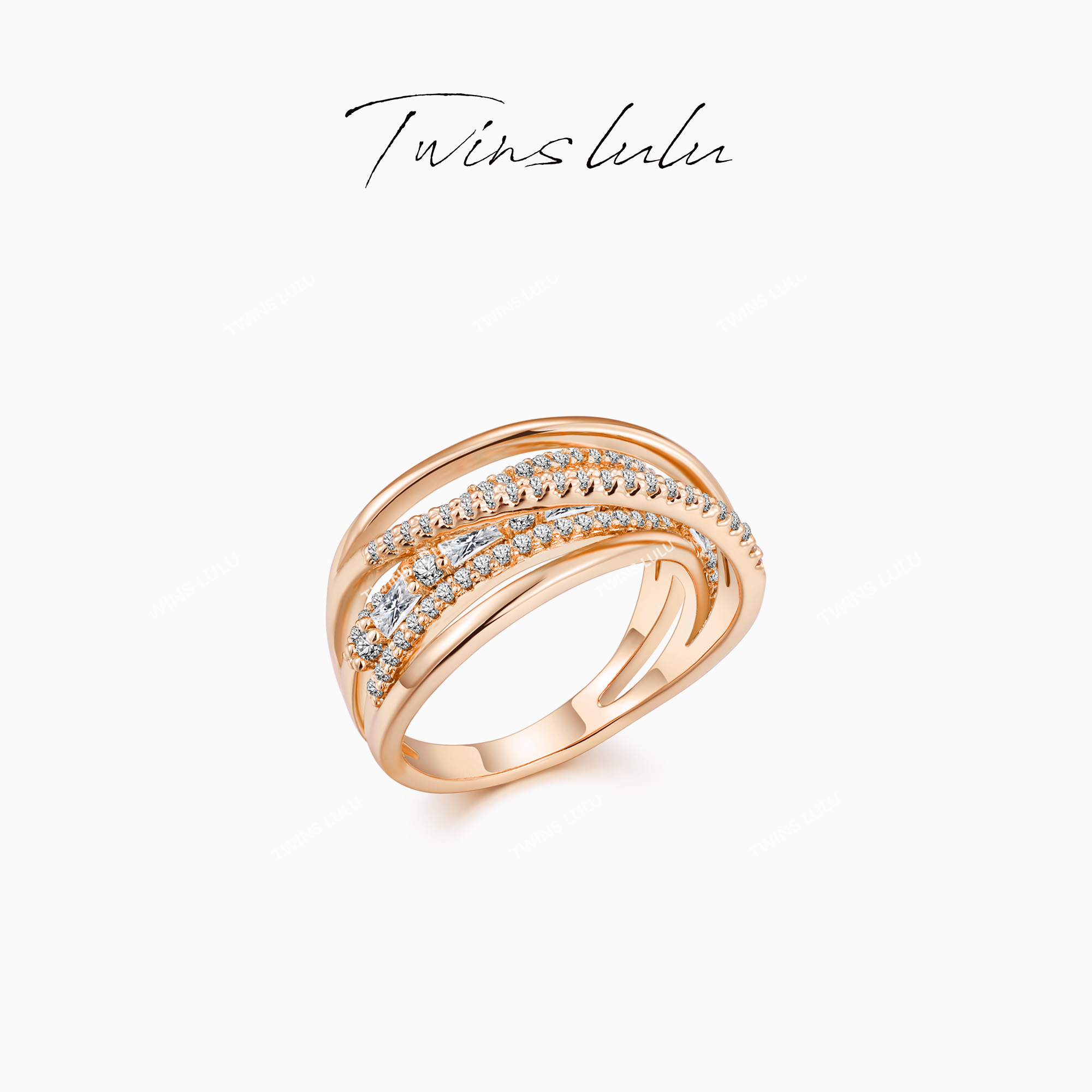 TWINS LULU  独家设计款高级感小众首饰线条戒指TSS7830商品图