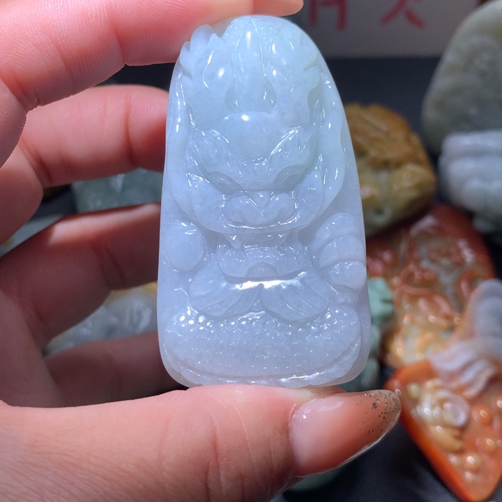 翡翠未镶嵌颈饰保真天然A货翡翠