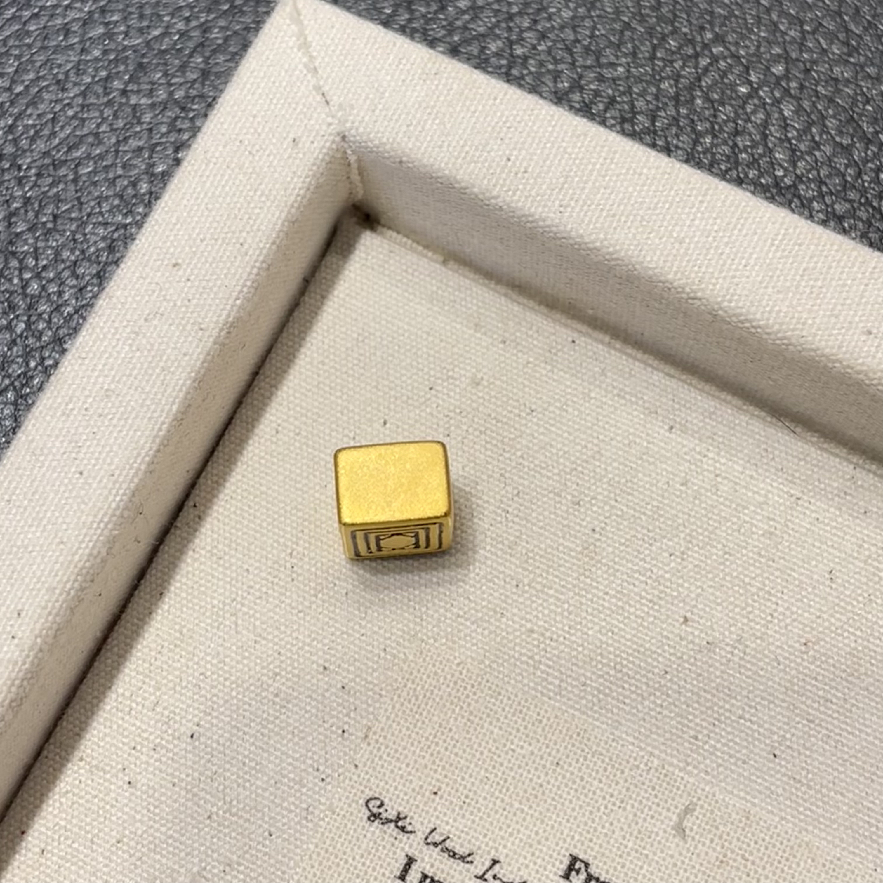 足金999白板小麻将黄金转运珠小巧迷你