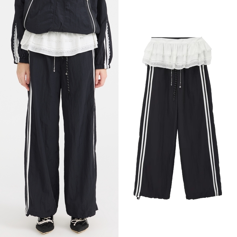 【休闲裤】25春季新品设计师款甜酷雪纺蓬蓬裙运动裤M5928