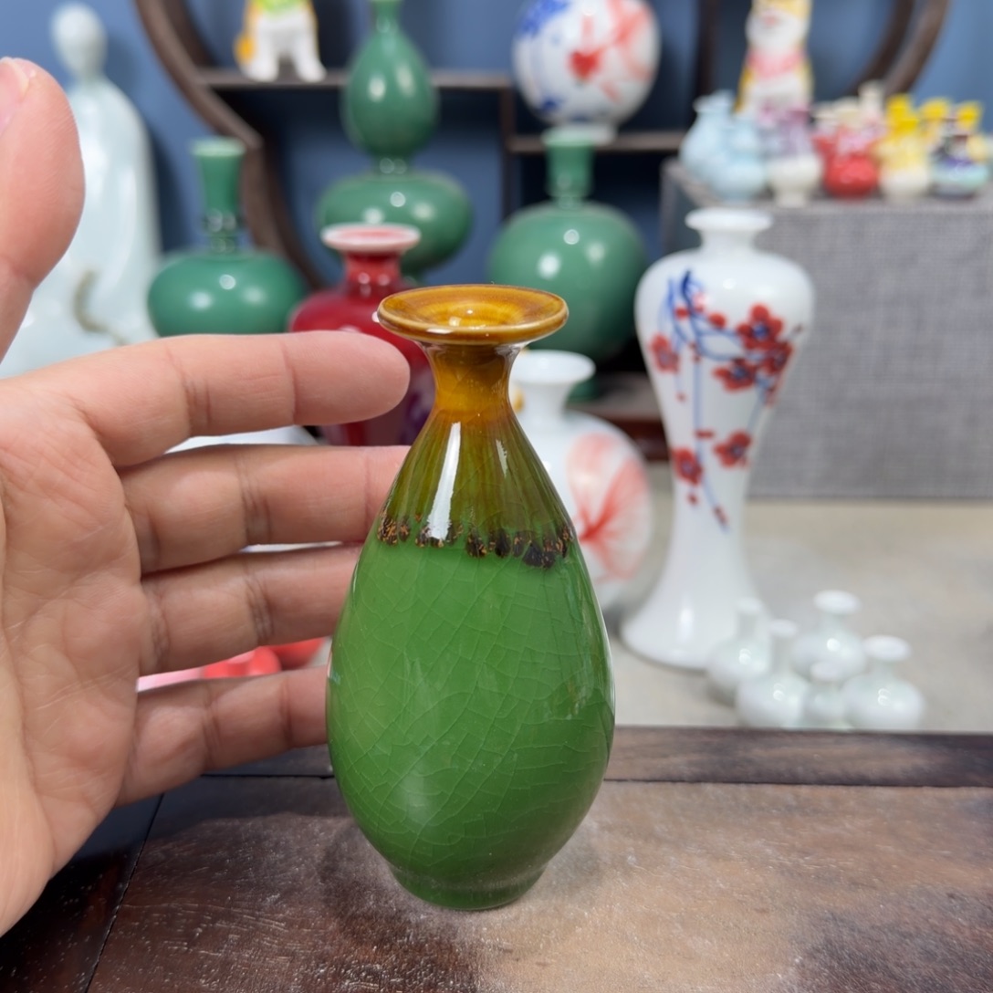陶瓷手工小花器摆件