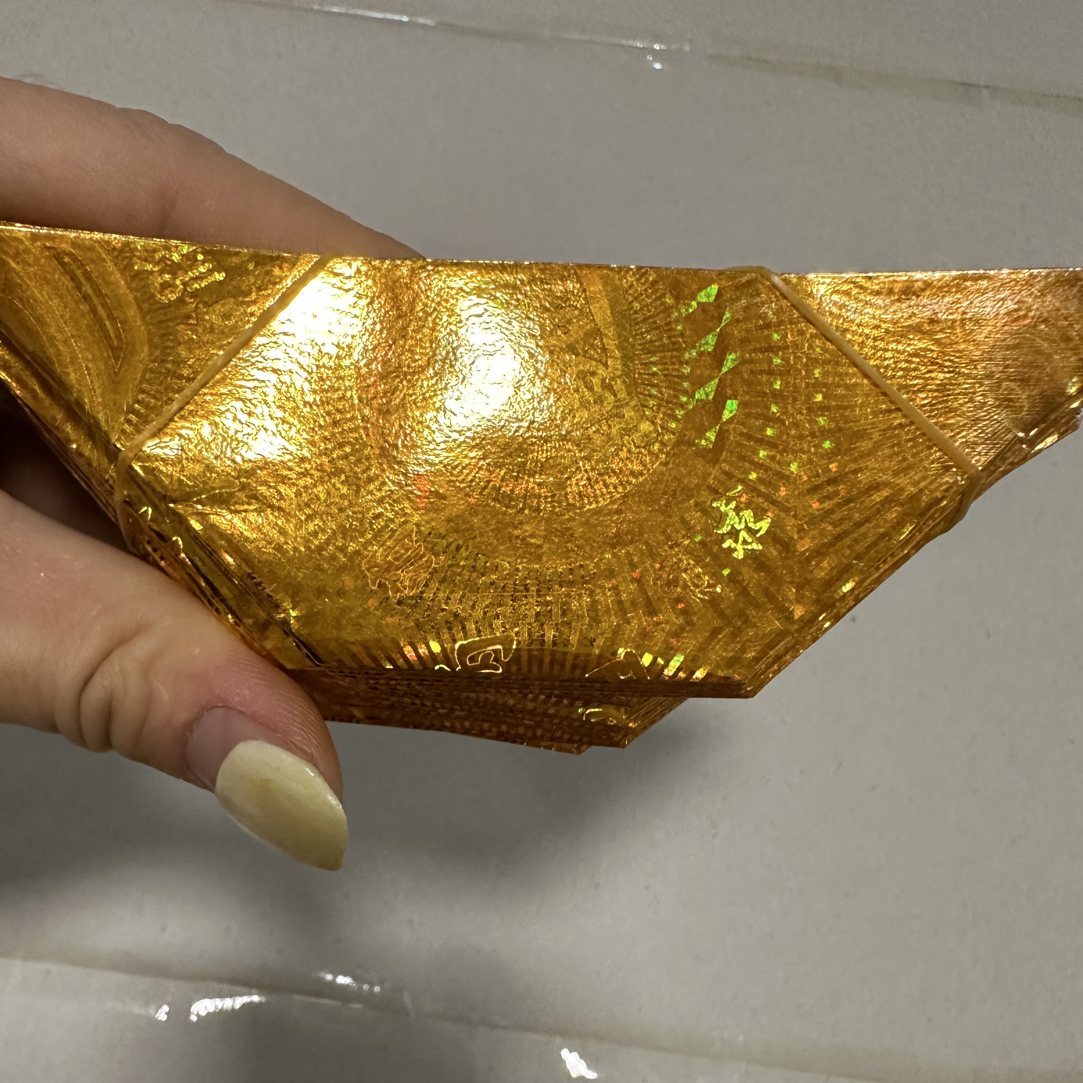 亮闪闪加厚进口镭射纸金银色手工折纸半成品手工艺品材料