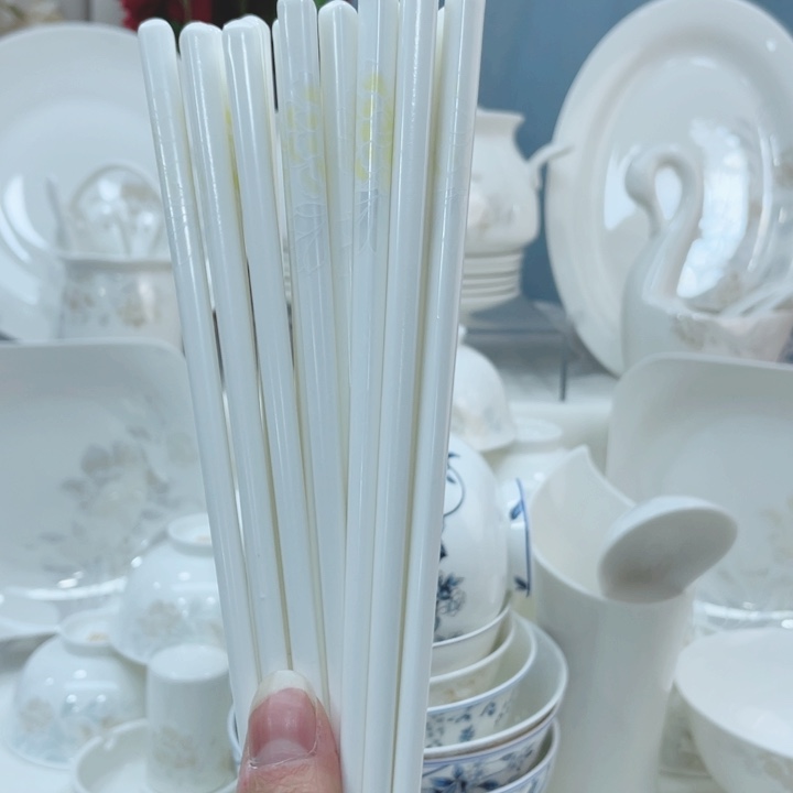 瓷向**行倾城伊人骨瓷筷子10双