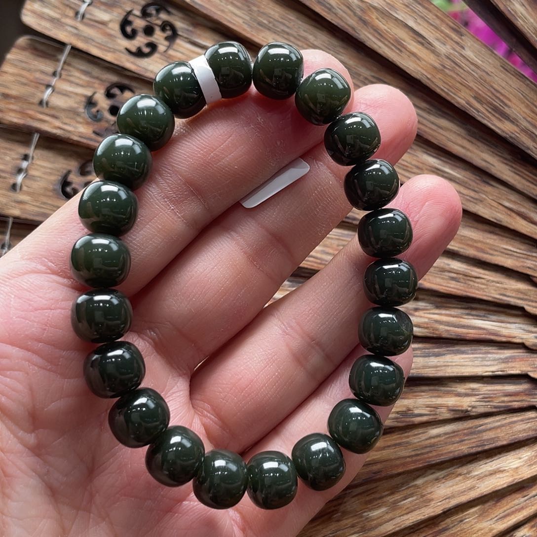 和田玉手串未镶嵌9.10老型