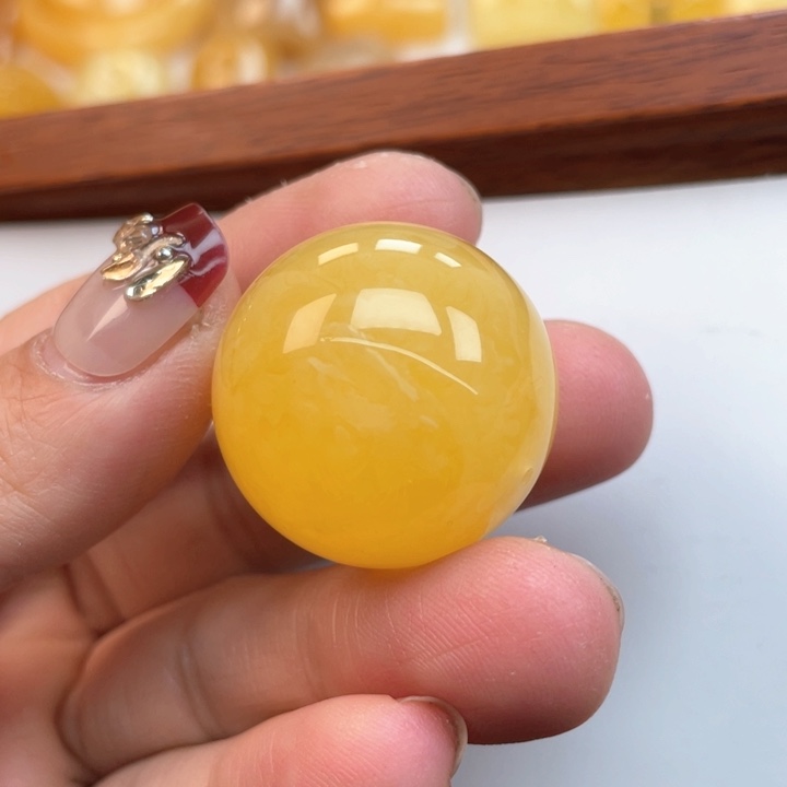 蜜蜡裸石未镶嵌蜜蜡转运珠