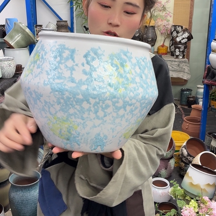 23×24 -粗陶花盆有孔-买买买