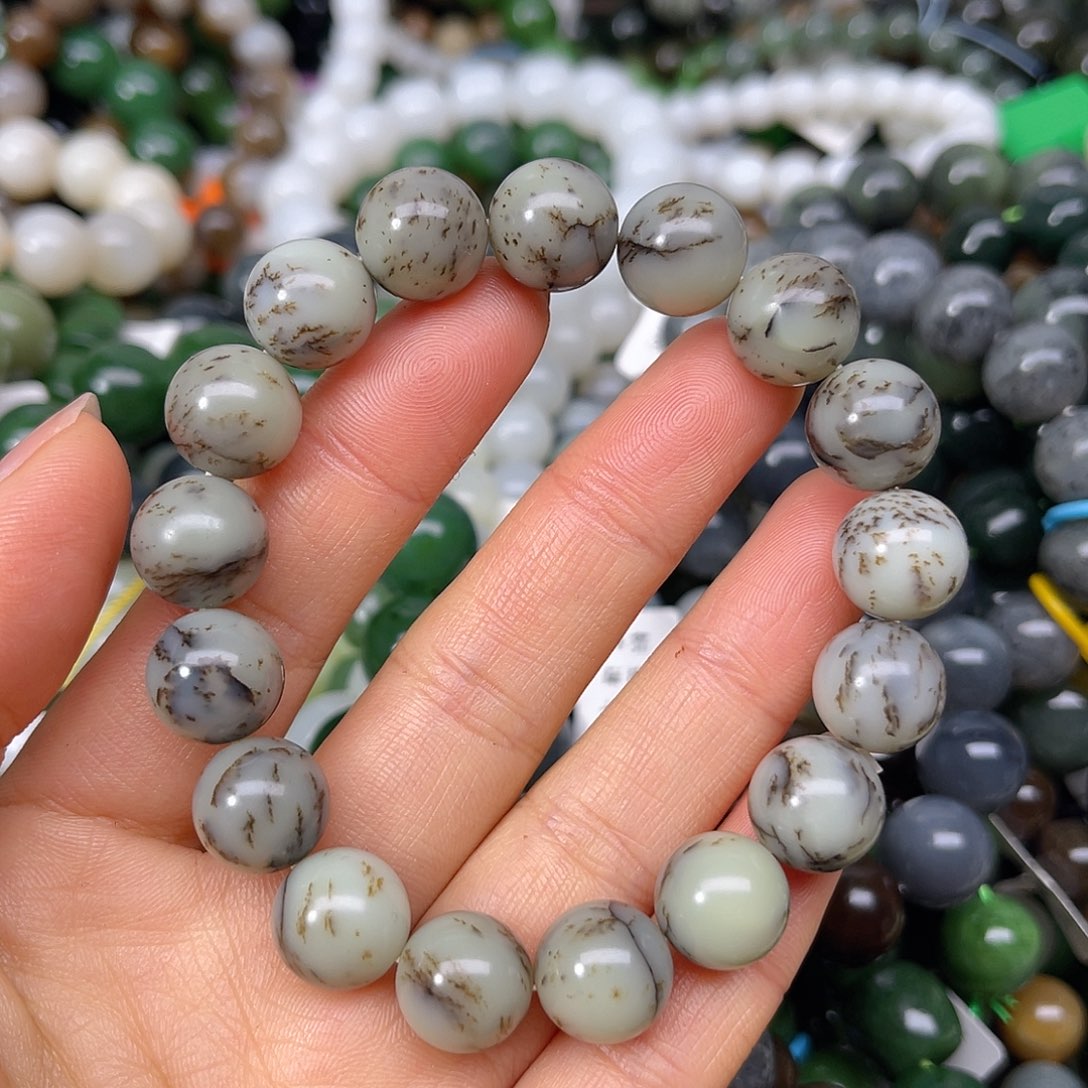 和田玉未镶嵌手链