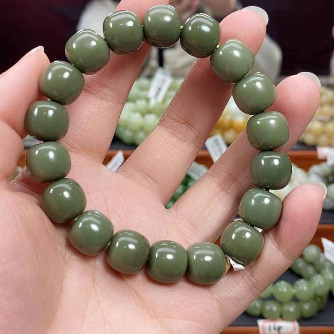 和田玉手链未镶嵌北**水