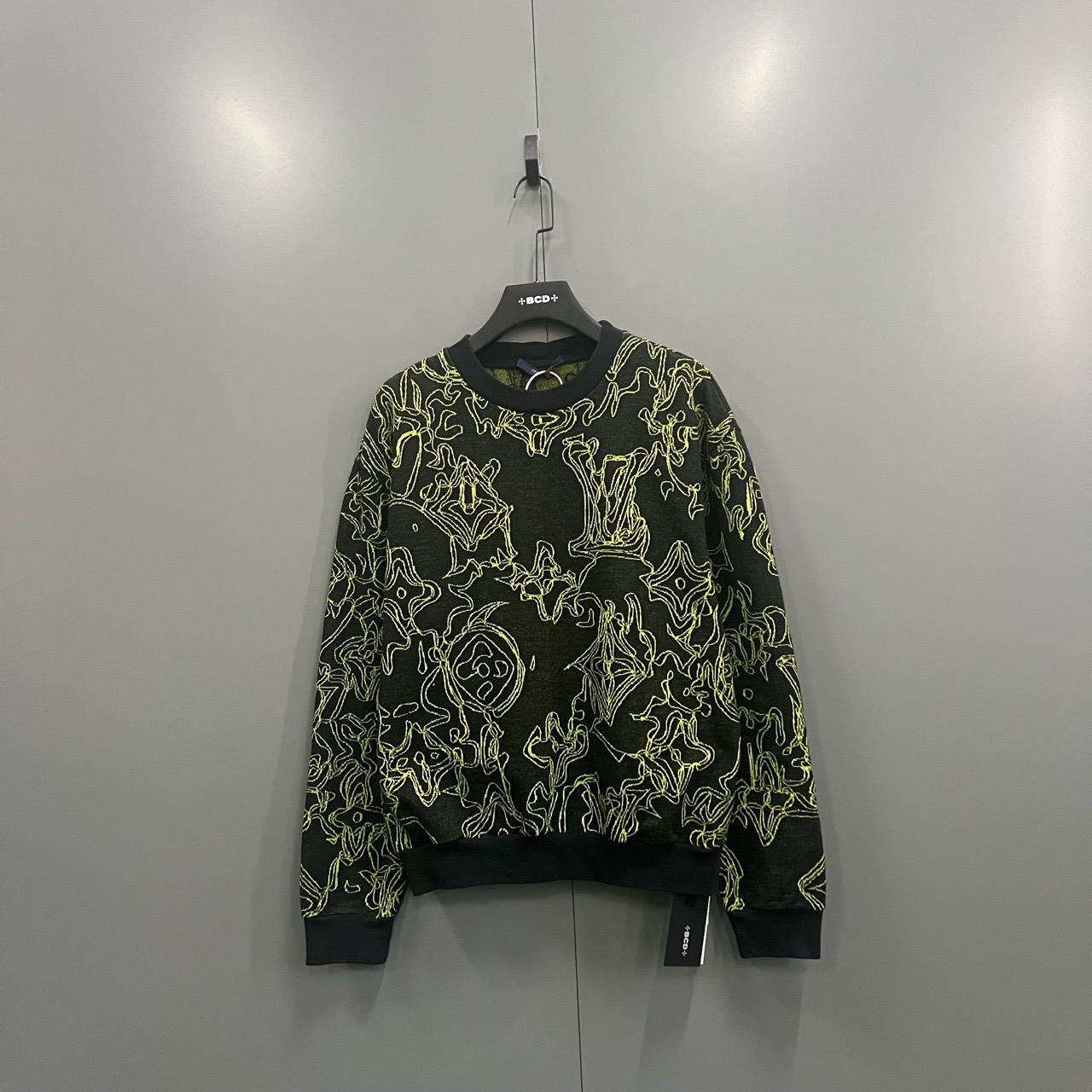 Louis Vuitton lv 字母图案嵌花针织衫 M码/95新/毒7989/bc013745