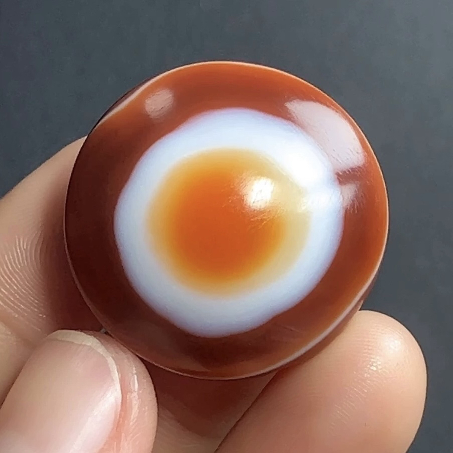行运天然玛瑙羊板眼天眼板珠散珠天珠单珠吊坠项链玛瑙27x14.6