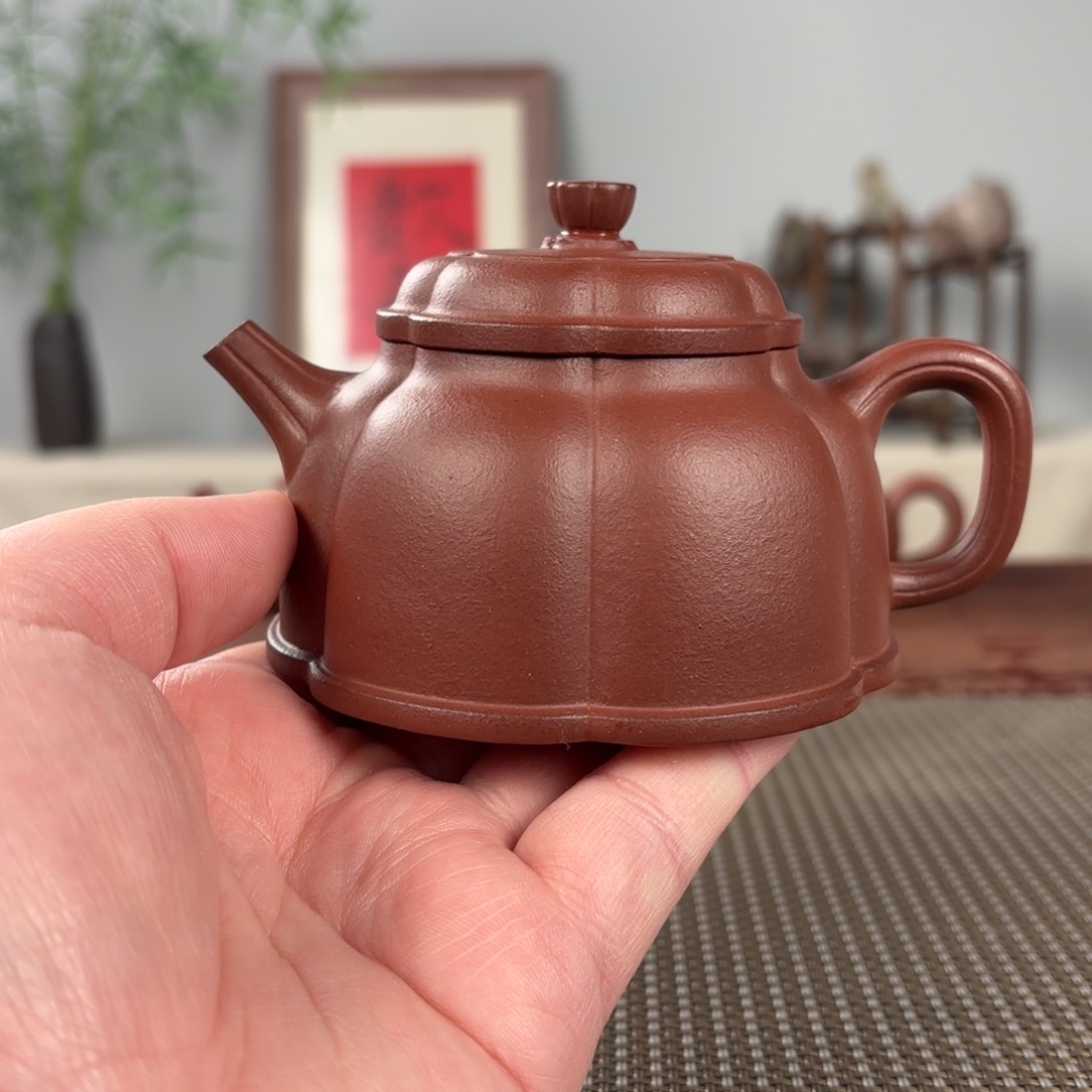 紫砂茶壶中****筑微瑕黄龙山原矿紫砂壶