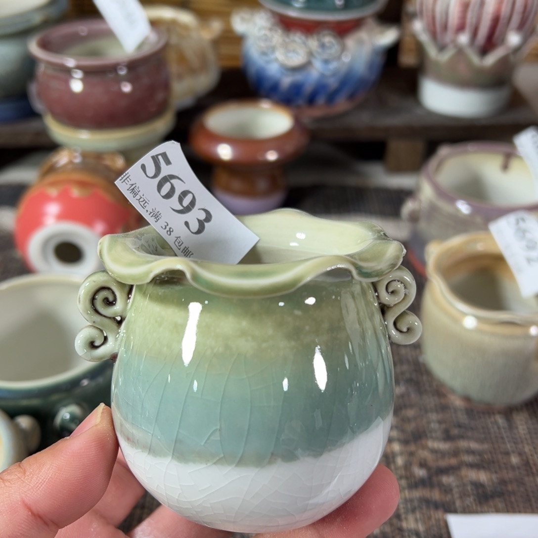 红陶景德镇手工花盆