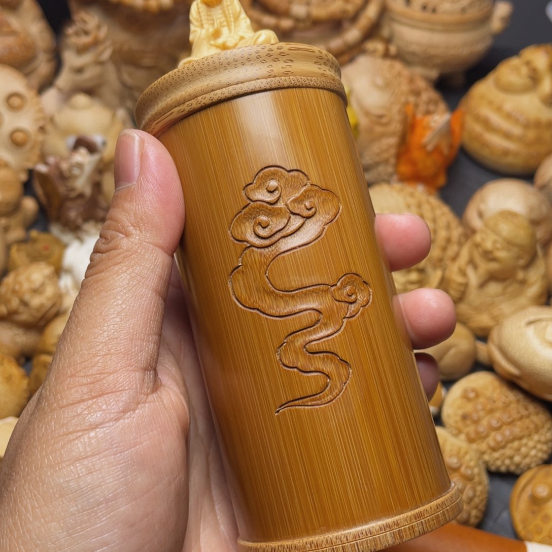 竹玩的主要达摩茶叶罐