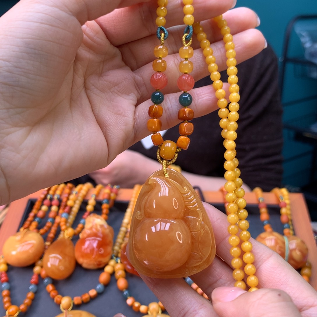 蜜蜡未镶嵌颈饰天然