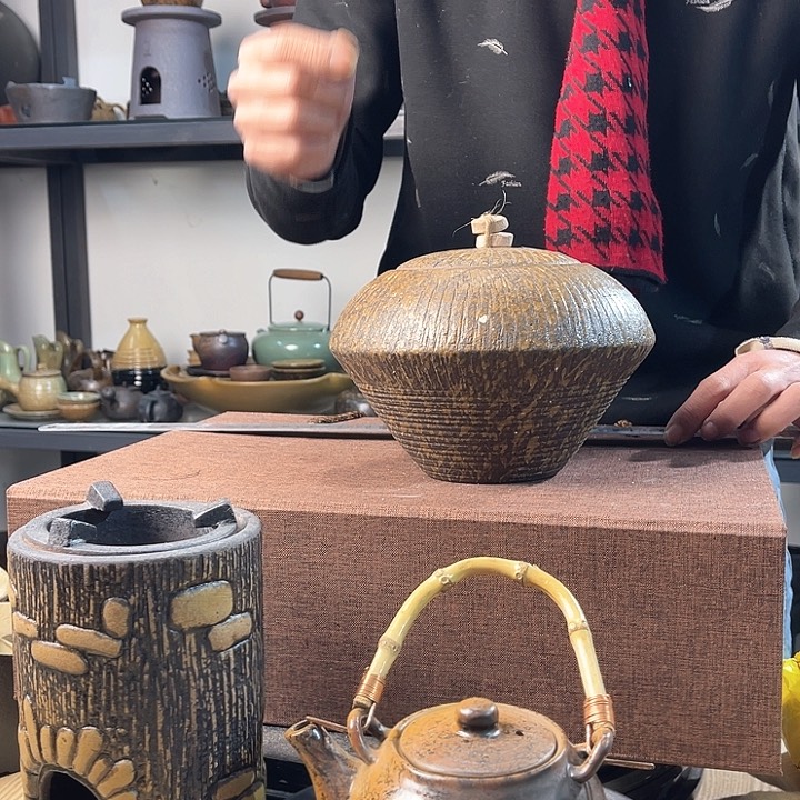 紫泥茶壶紫砂粗陶茶器