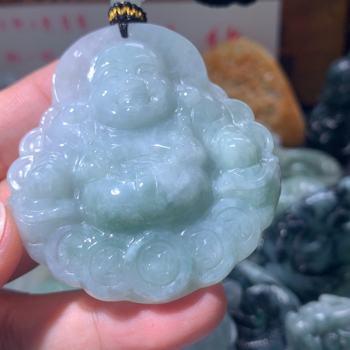 翡翠未镶嵌颈饰保真天然A货翡翠