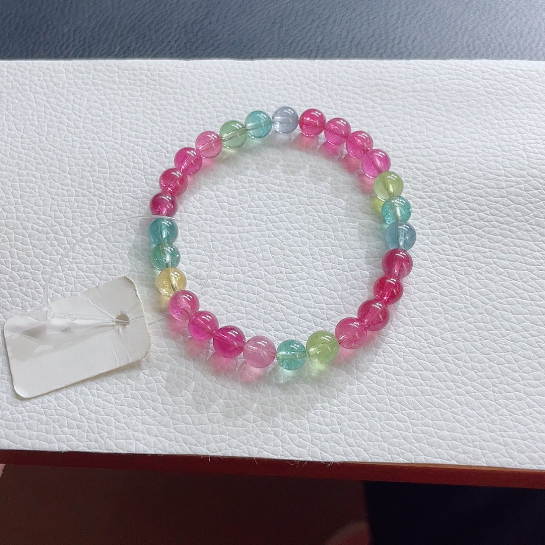 碧玺手链未镶嵌6.8mm左右