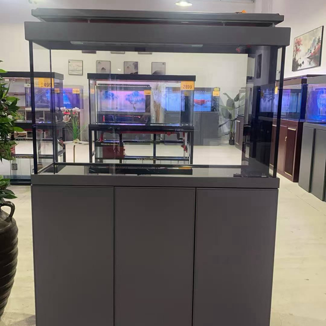 新款底过滤干湿分离水族箱龙鱼缸家用客厅大型