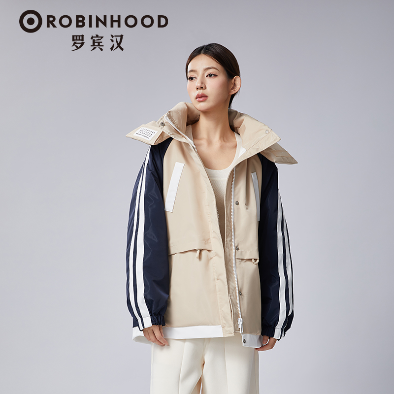 ROBINHOOD【闪光记忆】短款羽绒服连帽休闲-R238Y5993