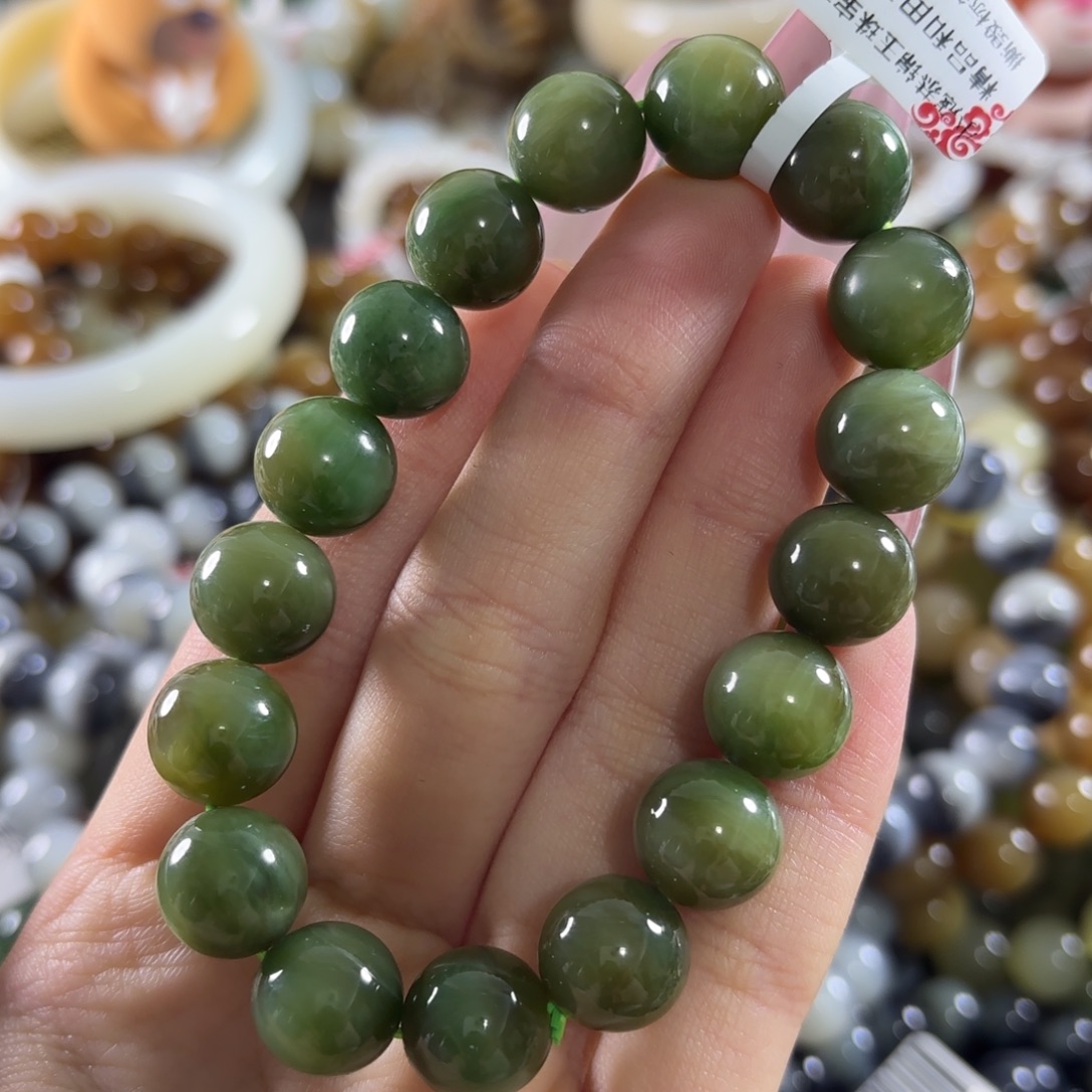 和田玉未镶嵌手链56