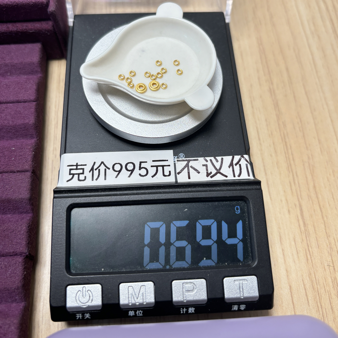 足金999 4叠金2.5金圈0.694g亦