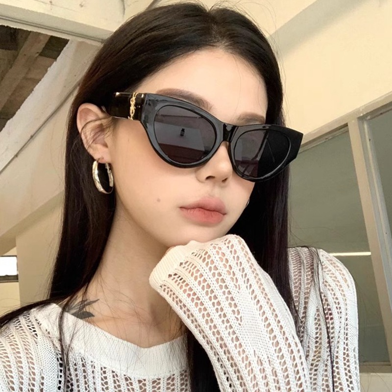 高清偏光Rose朴彩英同款猫眼墨镜时尚个性女高级感太阳镜眼镜