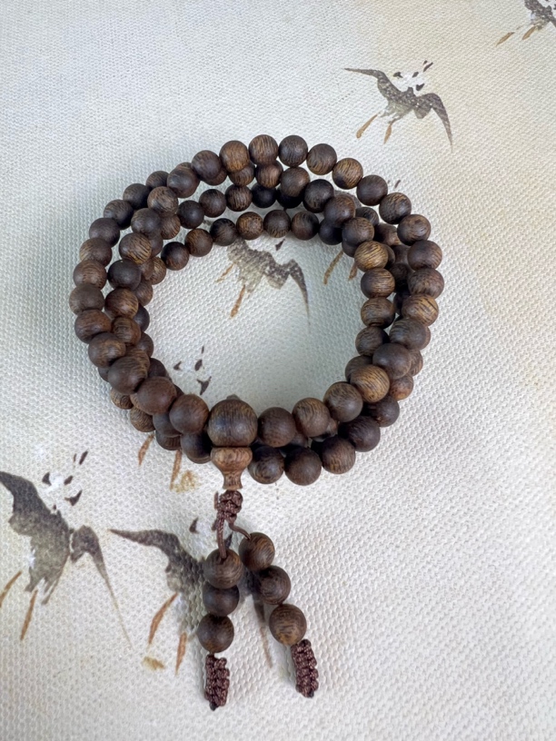 A016奇楠沉香06圆珠多圈沉水16g多样性发一