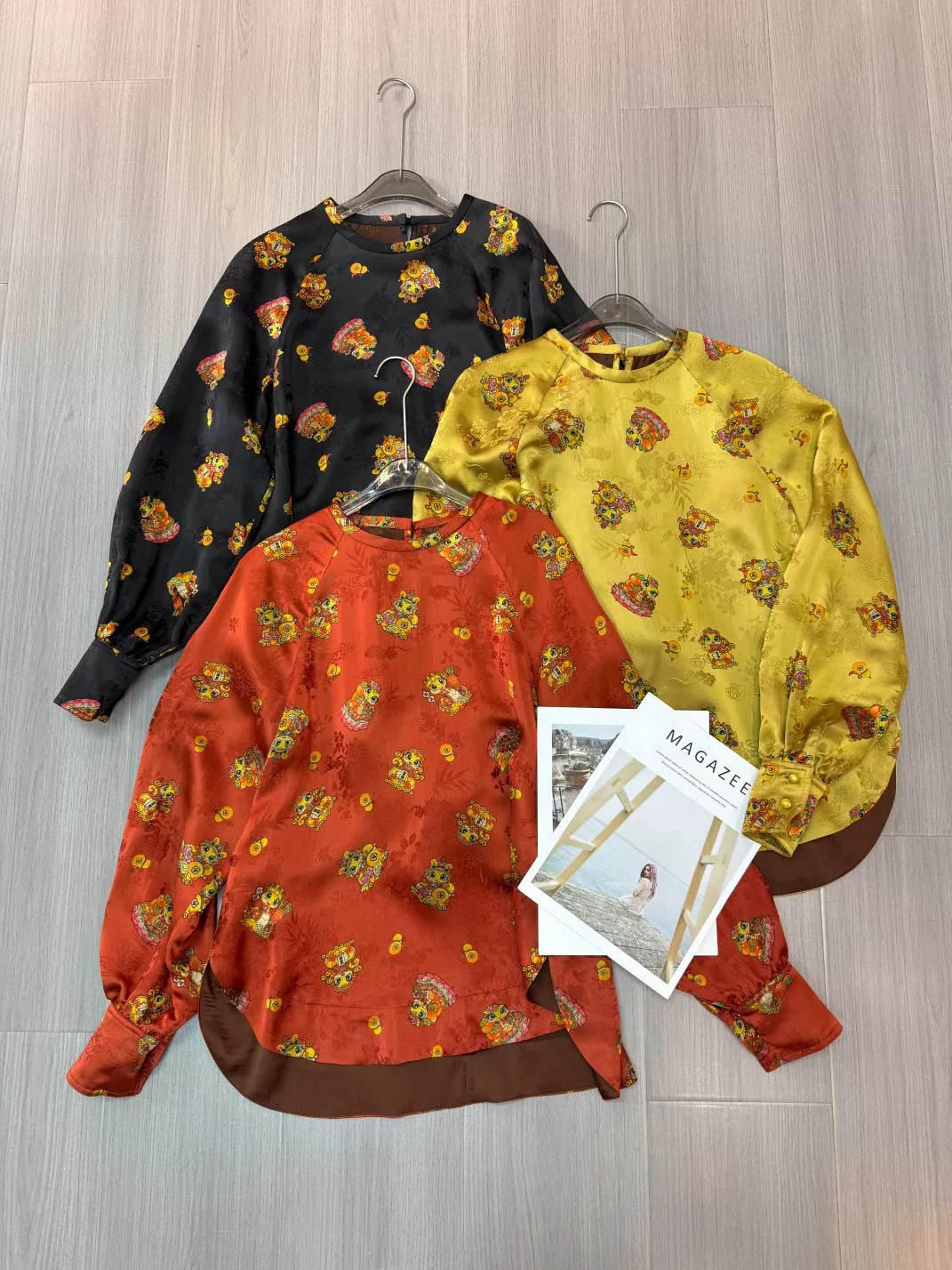 南油朱朱 人丝提花衬衫484