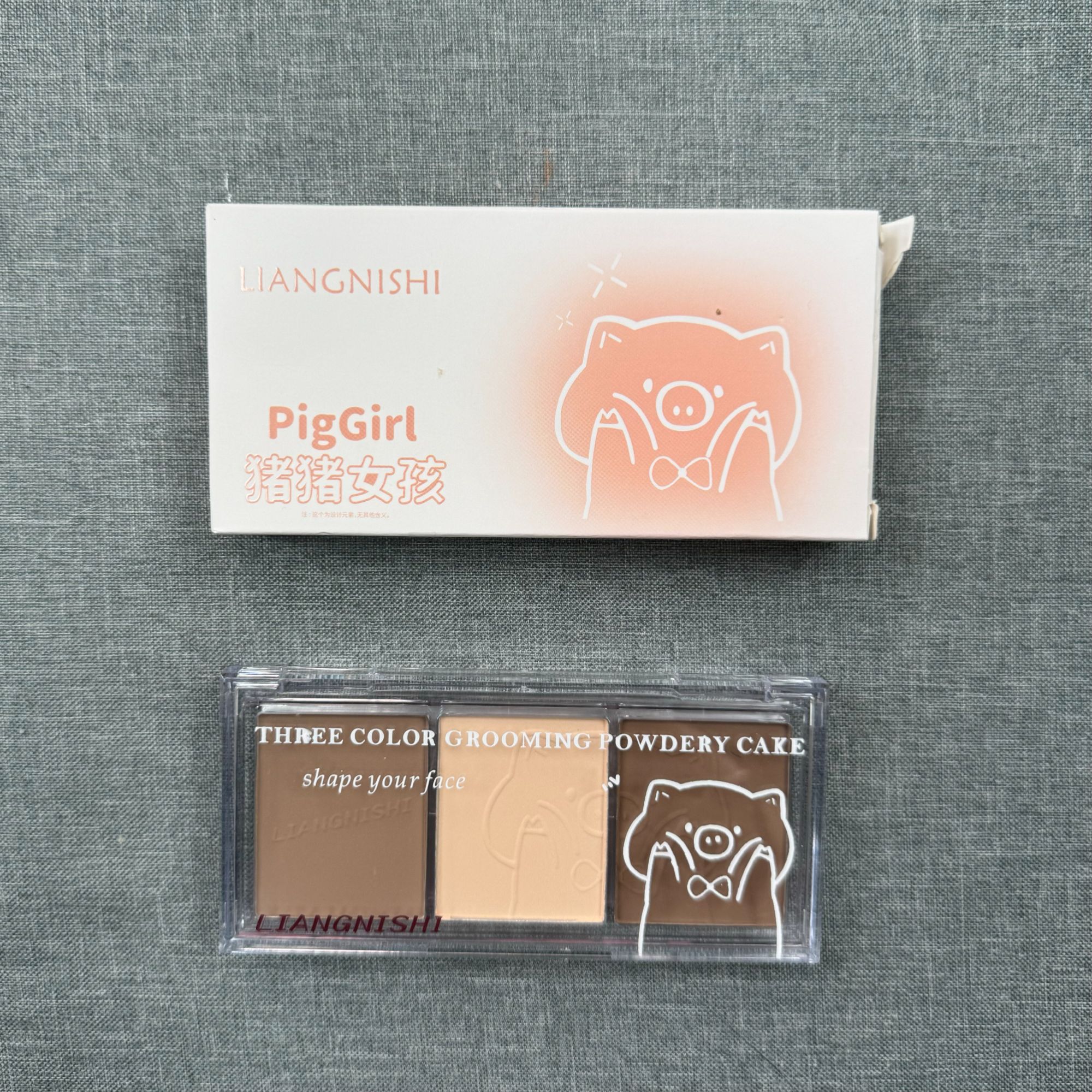 2025年新款三色修容修容粉盘高光一体阴影修容哑光高光提亮！！！！！