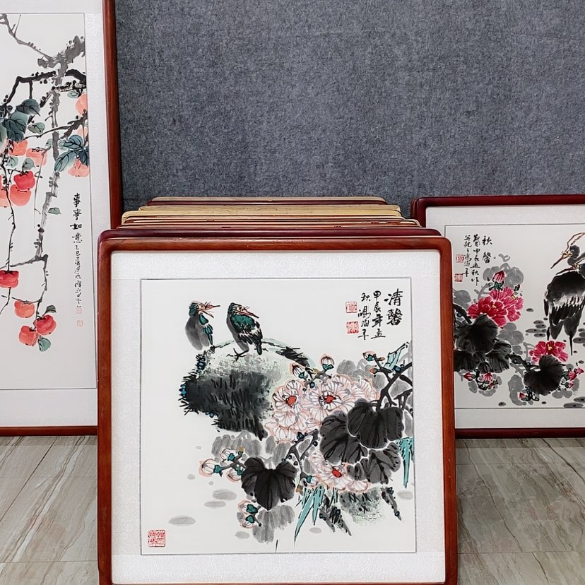 【闪购商品】国画书画作品带框65×65厘米