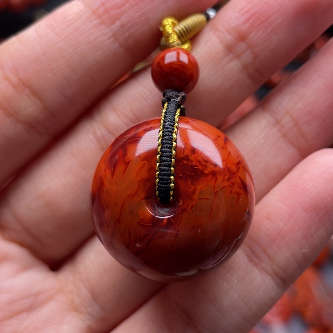 南红玛瑙未镶嵌珠宝奇石平安扣吊坠