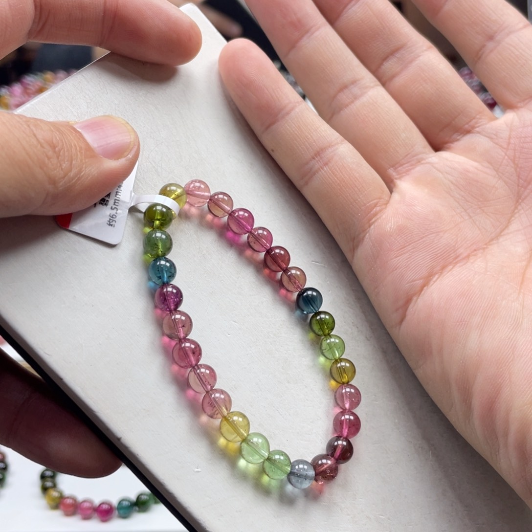 碧玺手串未镶嵌6.5mm.mmmmmmmmm