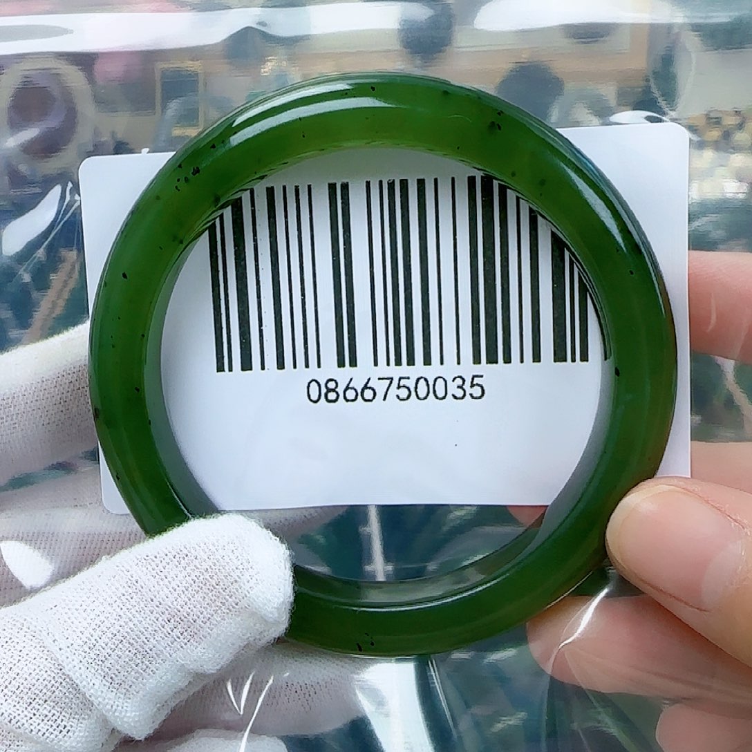 和田玉（碧玉）手镯未镶嵌57.5