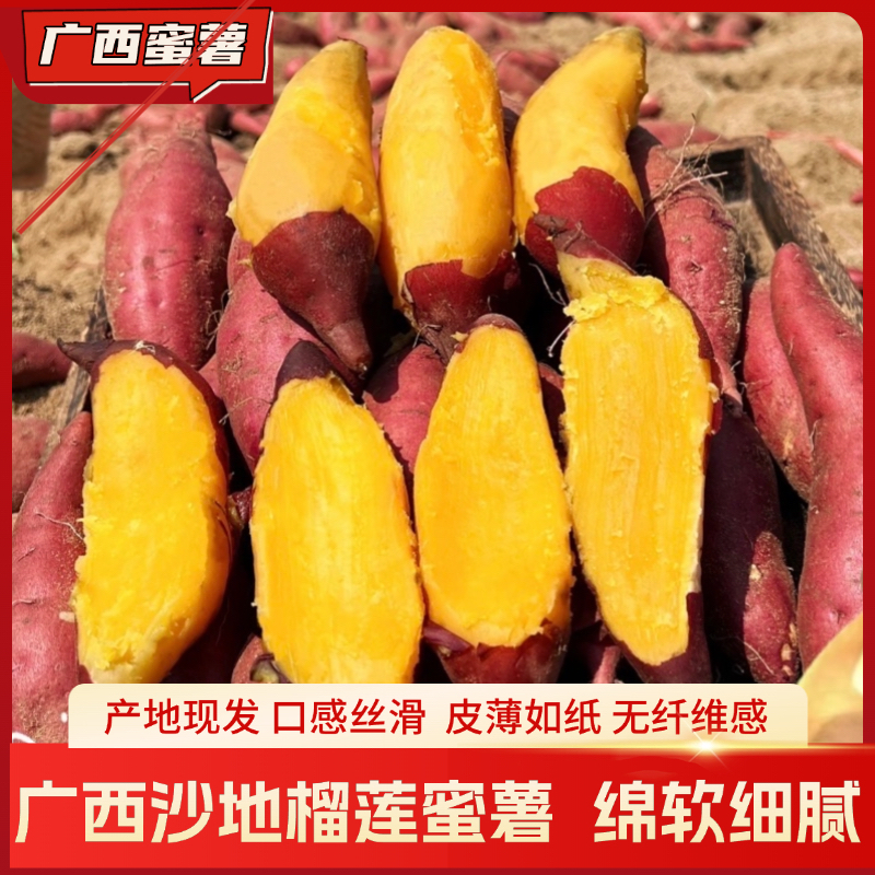 广西沙地蜜薯 生果橙心红皮 蜜薯很甜现挖现发地瓜