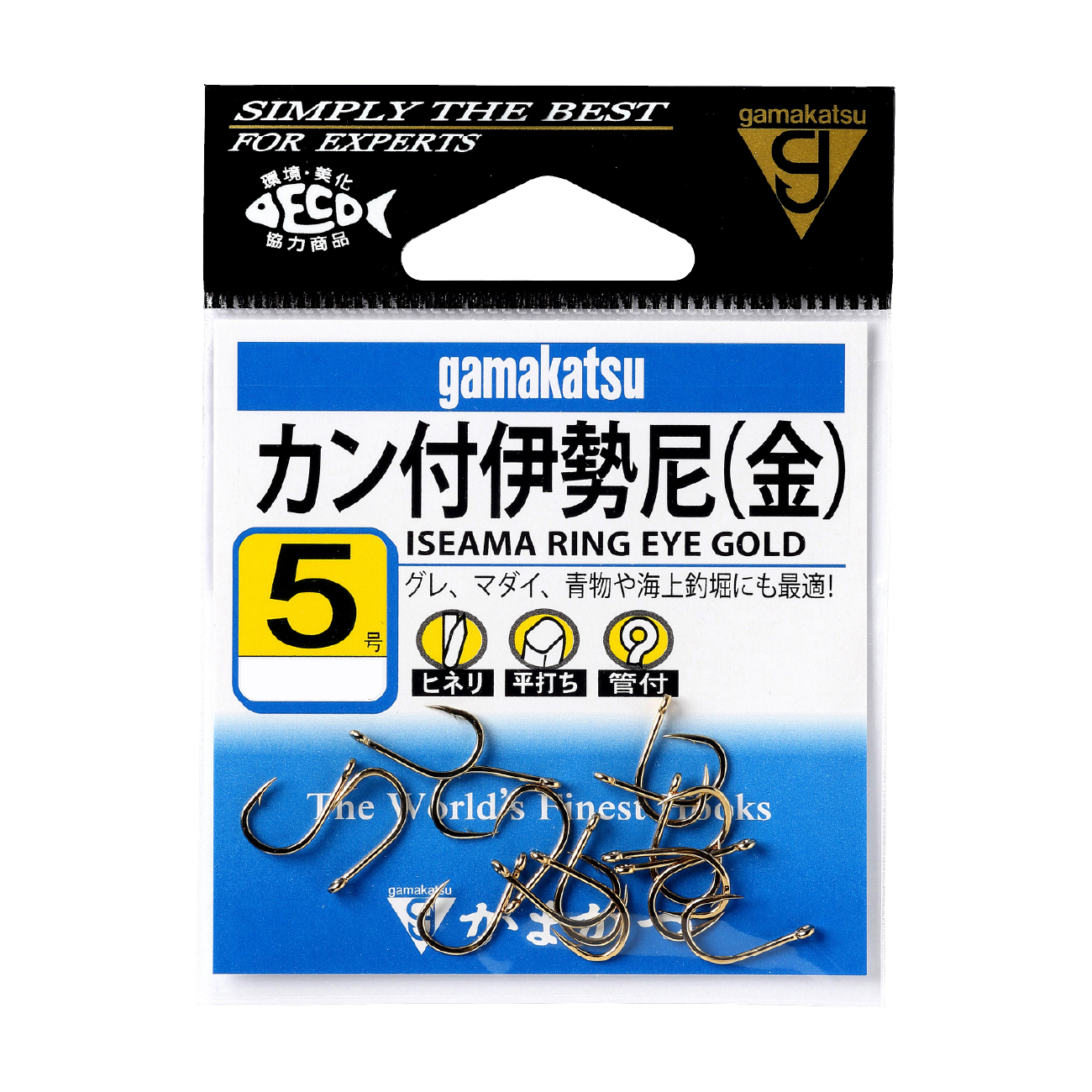 日本Gamakatsu伽玛卡兹管付伊势尼歪口大物矶钓钩钓海钓粗柄鱼钩