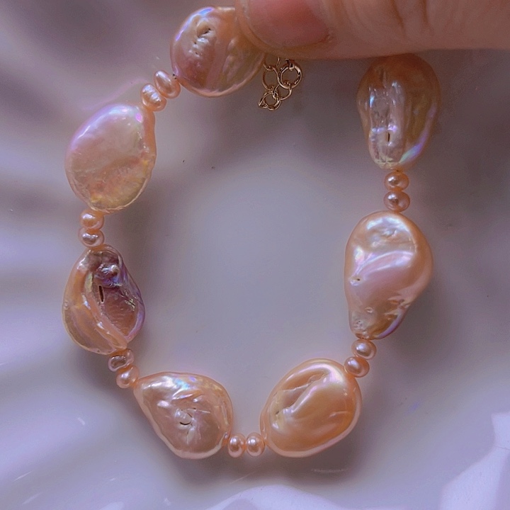 淡水珍珠手绳合金