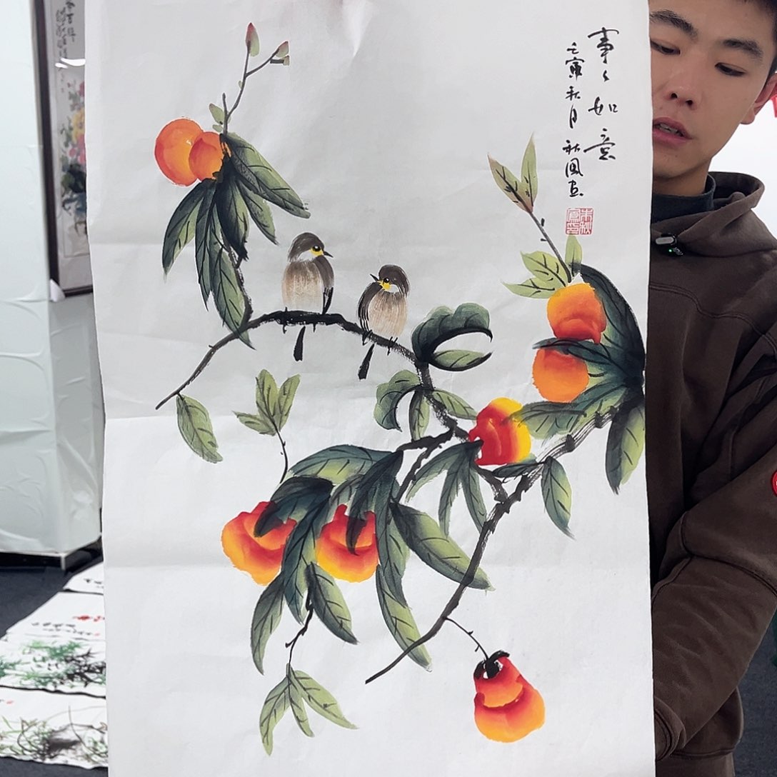 国画国画宣纸纯手绘制作