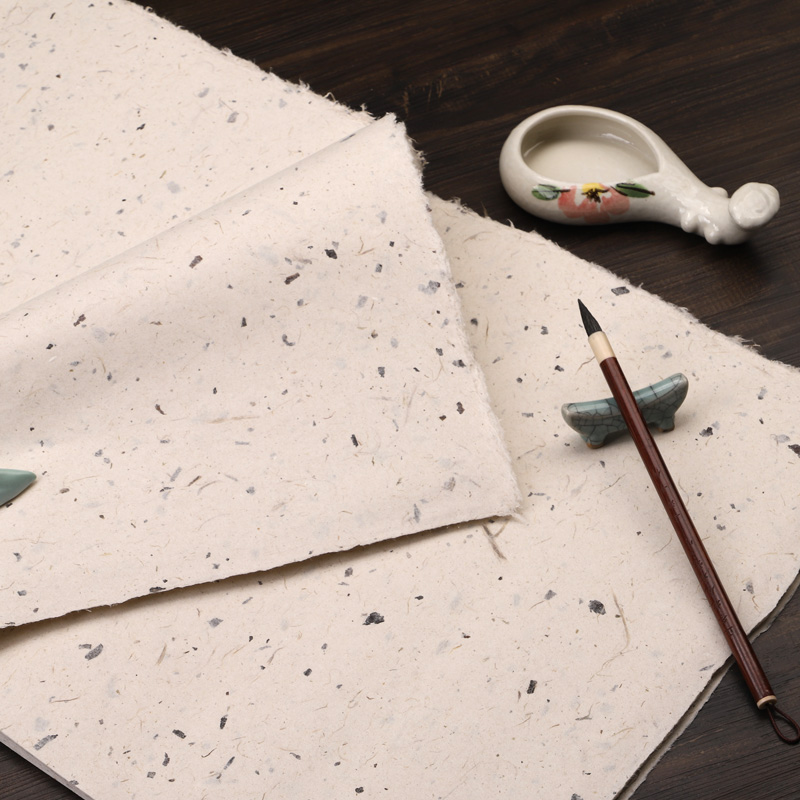 手工桑皮土纸34×69cm古法工艺25张 半生半熟作品纸 宜书宜画