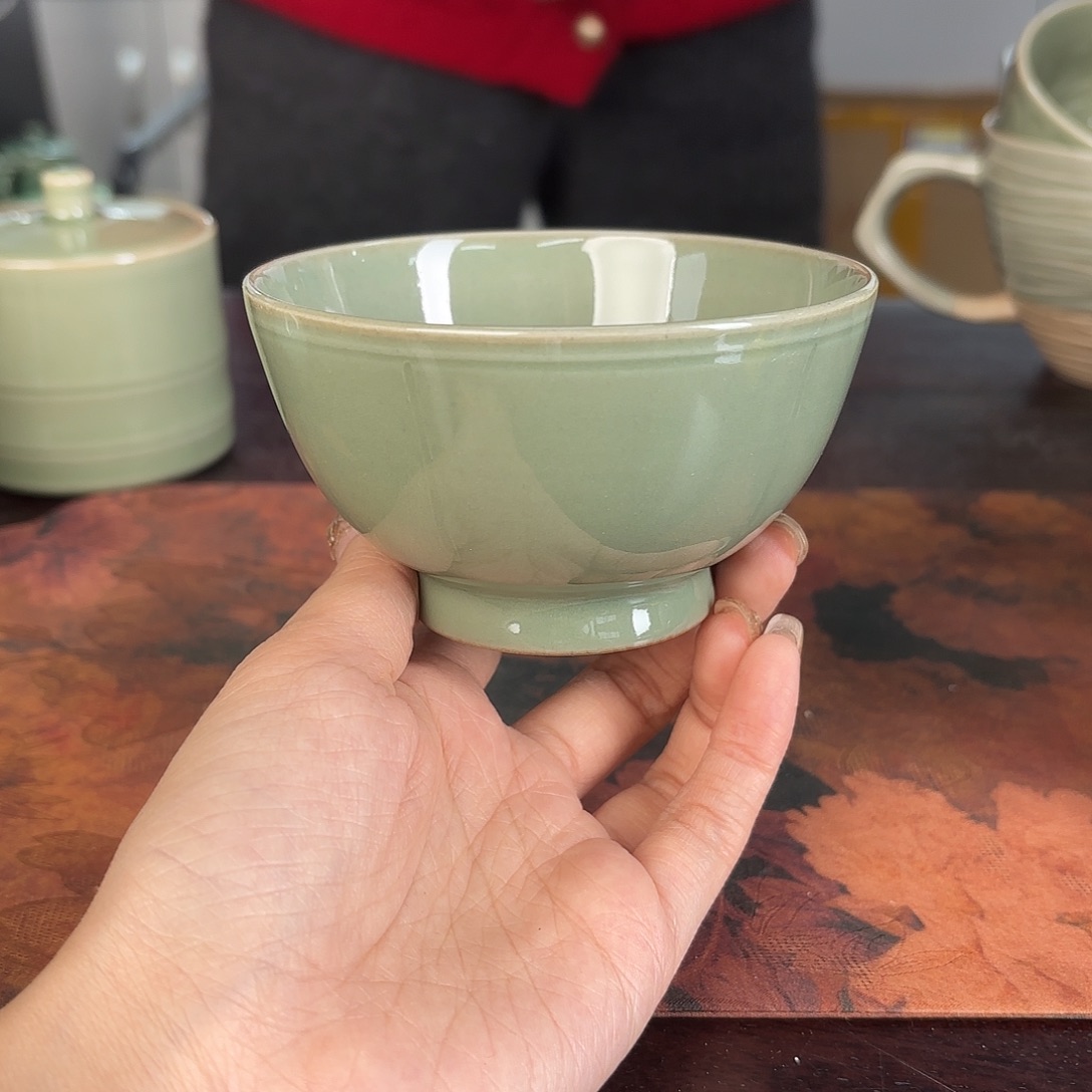 龙泉云间青瓷小米茶器