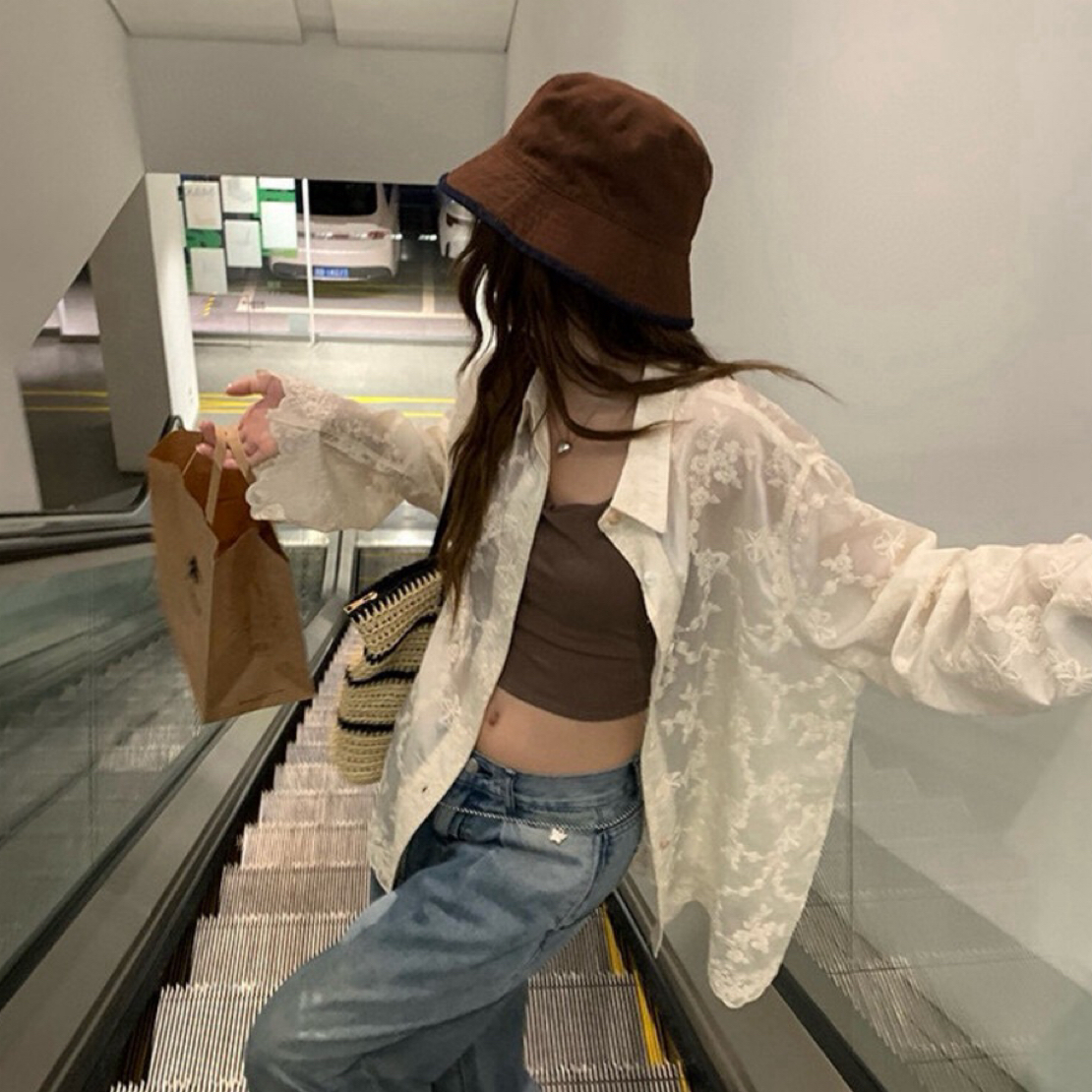 秋兮女装秋冬衬衫小众时尚设计女装长袖短款休闲百搭夏季薄款宽松