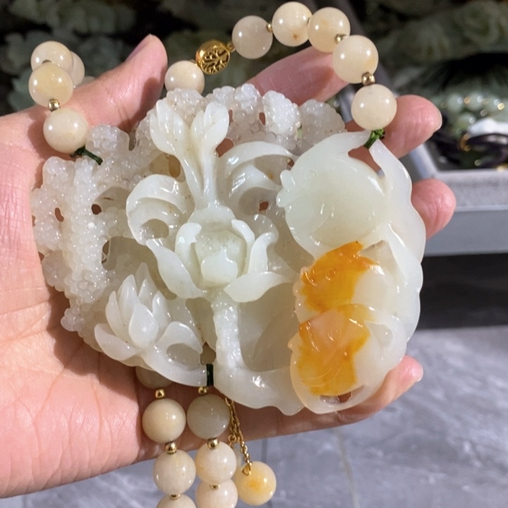 岫玉毛衣链未镶嵌雪*