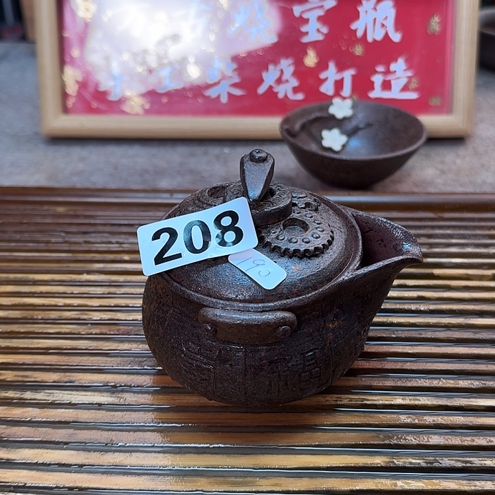 纯手工打造粗陶茶具