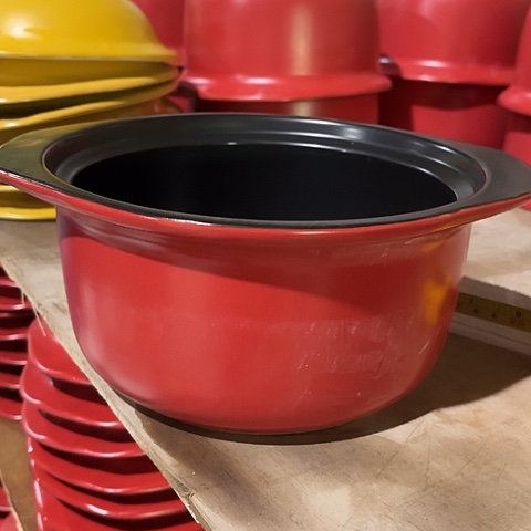 微瑕，明火，口径19高9外红内黑老元宝无盖