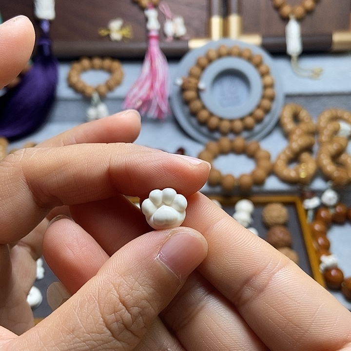 手串桃核彩***1猛犸小猫爪