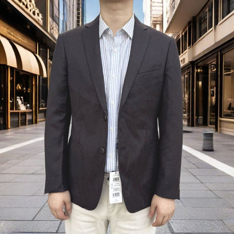 880328 羊毛100% 2025年新款秋冬厚款西服二粒扣修身羊毛单西男