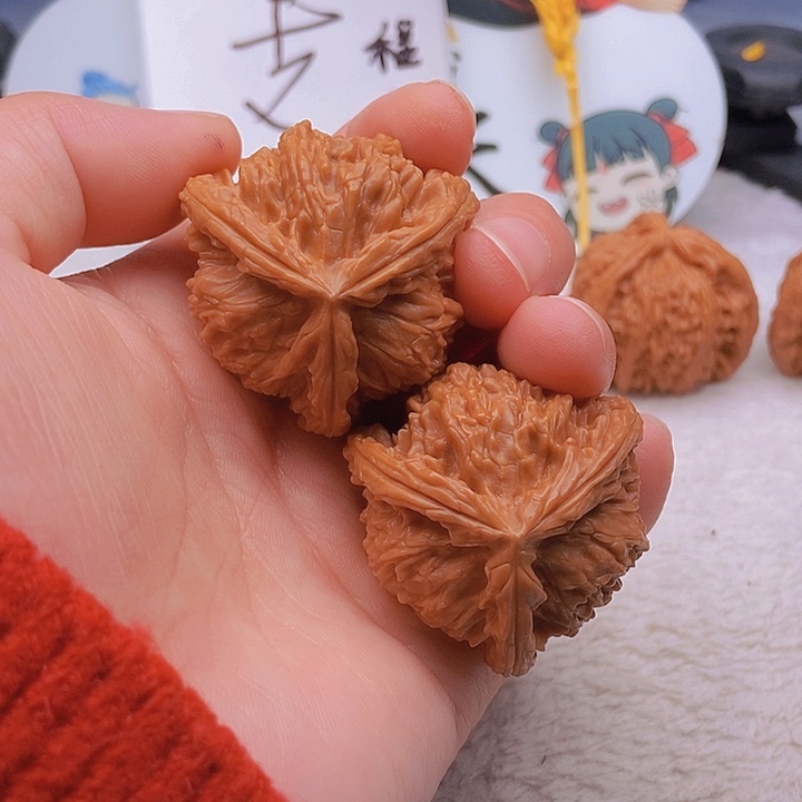 吊坠文玩核桃无*态三棱