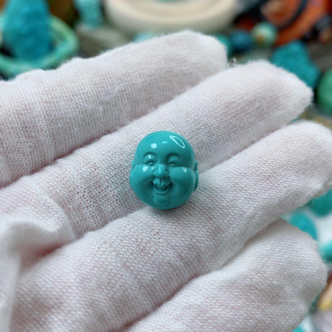 绿松石18K金镶嵌珠宝半成品