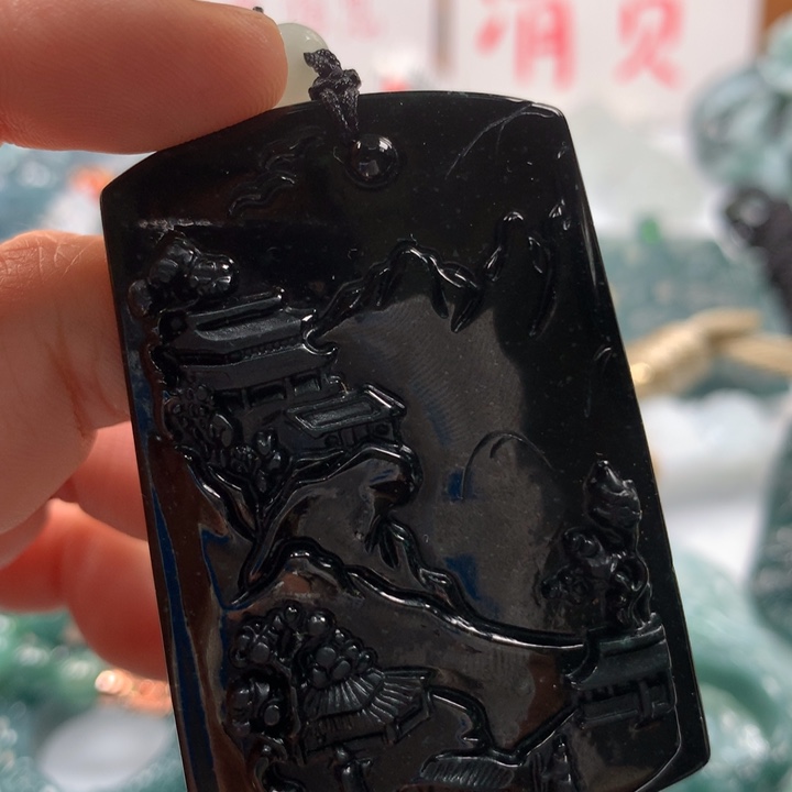 翡翠颈饰未镶嵌保真天然A货翡翠