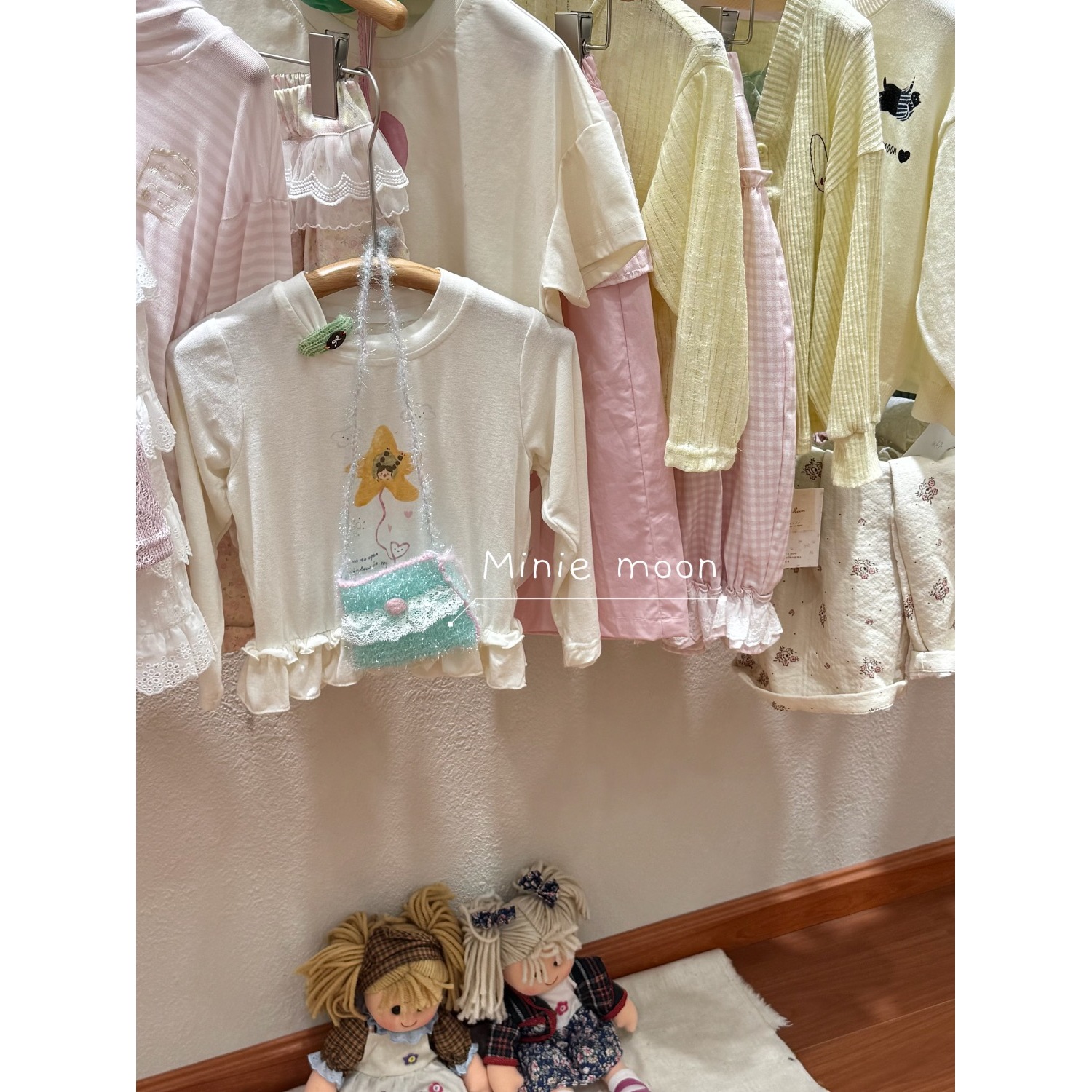 AA19~miniemoon·25春~星星花边T恤M1109