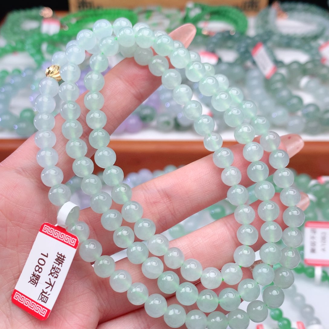 翡翠手链未镶嵌翡翠6.4mm